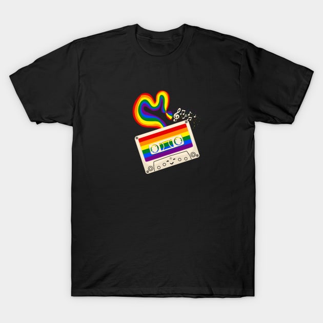 Happy Pride Playlist T-Shirt by Mitalim